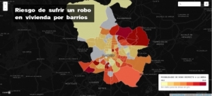 ¿En qué barrios de Madrid se cometen más robos en viviendas?