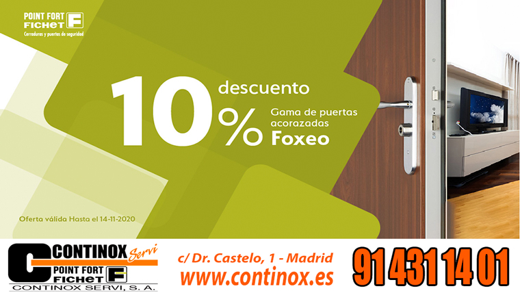 OFERTA 10% EN PUERTAS ACORAZADAS FICHET FOXEO