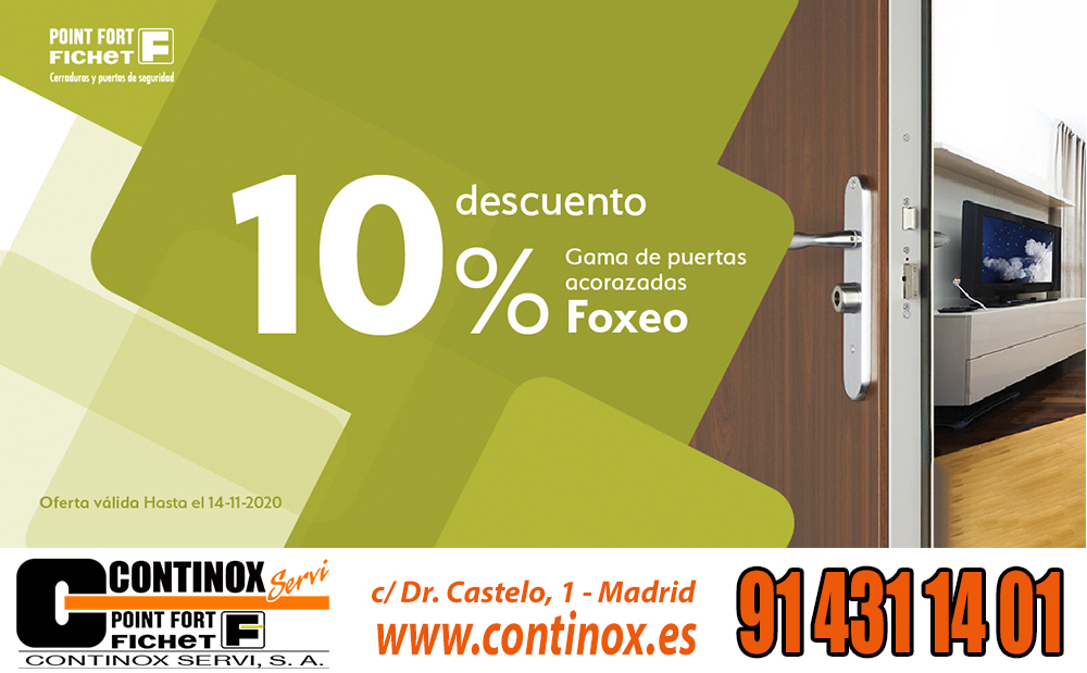 OFERTA 10% EN PUERTAS ACORAZADAS FICHET FOXEO