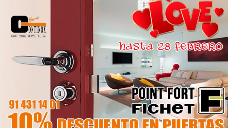 Mes del Amor con Descuento 10% en Puertas Fichet