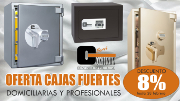 Oferta 8% de descuento en cajas fuertes Fichet y Continox