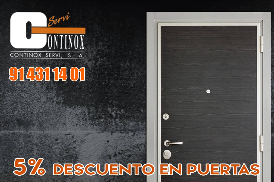 Descuento 5% en Puertas Acorazadas Continox