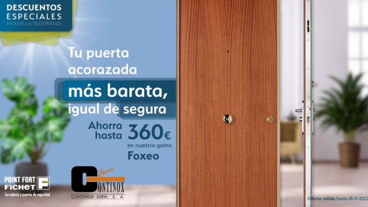 Ahorra hasta 360€ en Puertas Fichet Foxeo