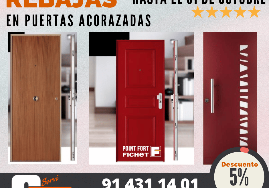 REBAJAS DE OTOÑO EN PUERTAS 5% DESCUENTO