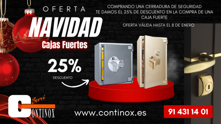 Oferta de Navidad Descuento 25% en Cajas Fuertes