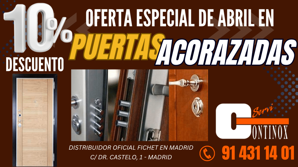 Oferta de marzo Descuento 10% en Puertas Continox