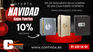 Descuento de Navidad 10% en Cajas Fuertes Continox