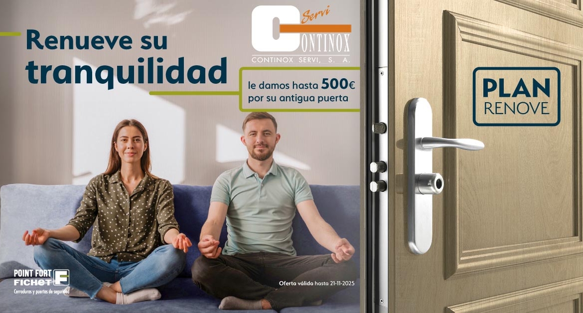 Oferta Plan Renove 2025 de Puertas Fichet hasta 500€ de descuento