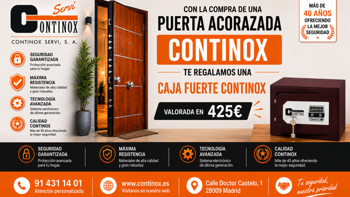 Compra una Puerta Continox y te regalamos una Caja Fuerte